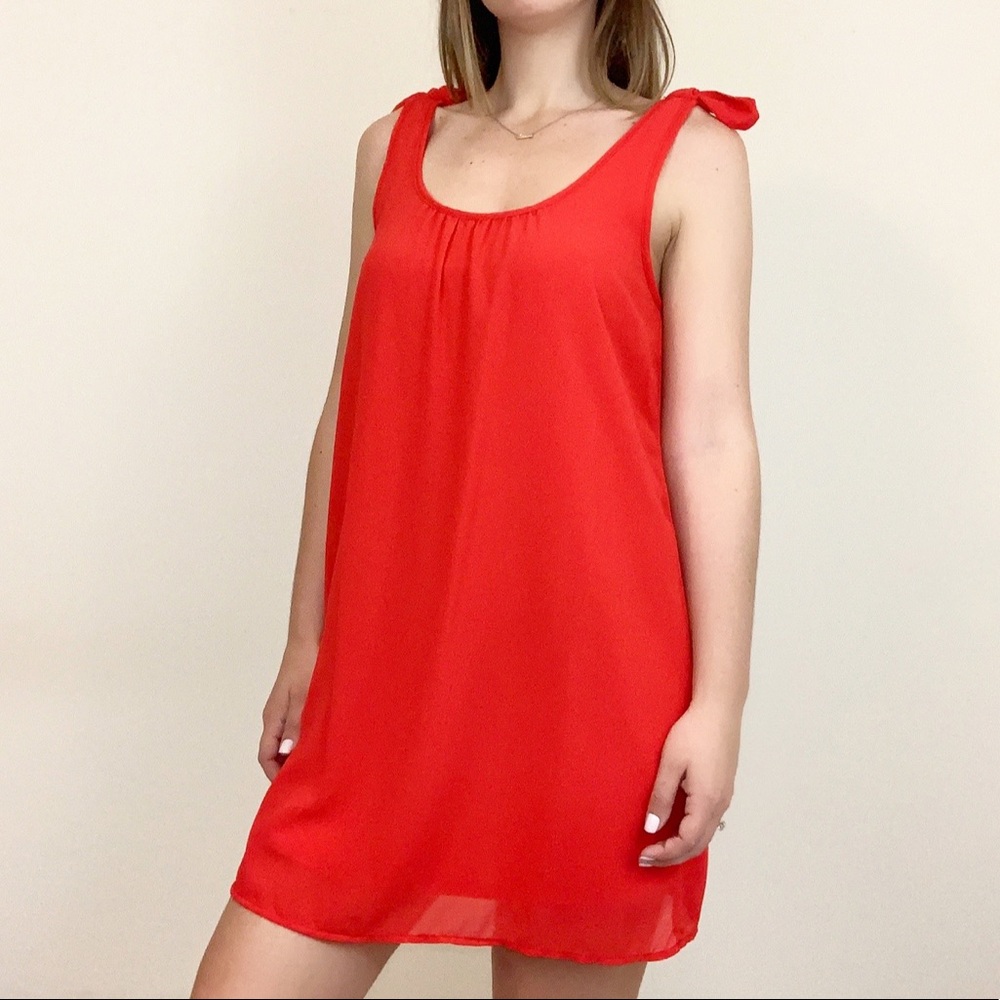'Gifted' Bow Shoulder Mini Dress